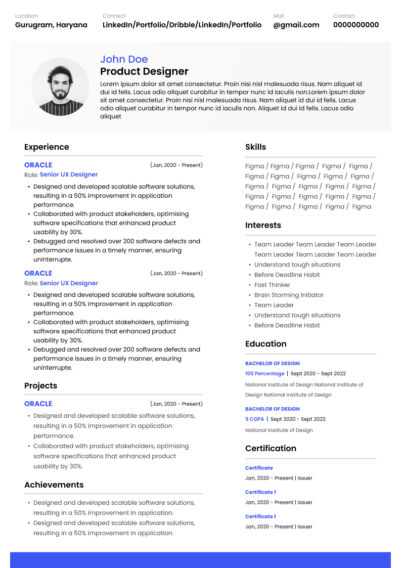 Creative resume template - Playful - General Two Column
